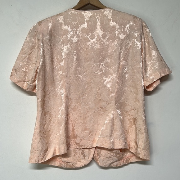 Vintage Melissa Light Pink Brocade Two Piece Dress Suit - Picture 6 of 11